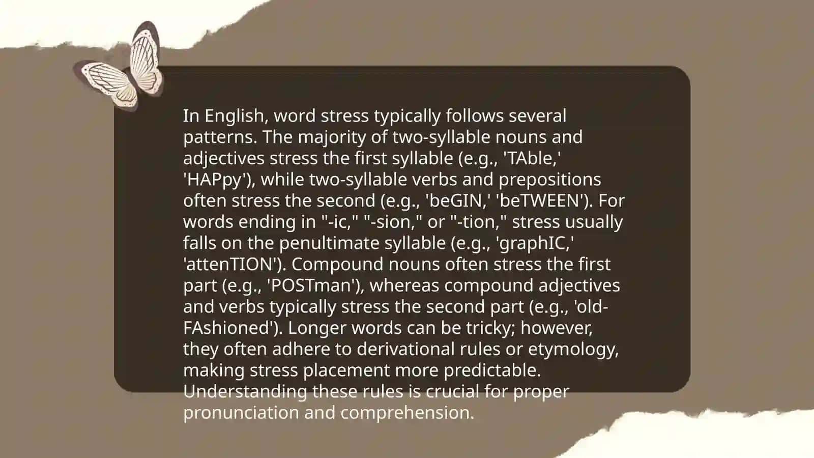 English Words and Sentence Stress 4