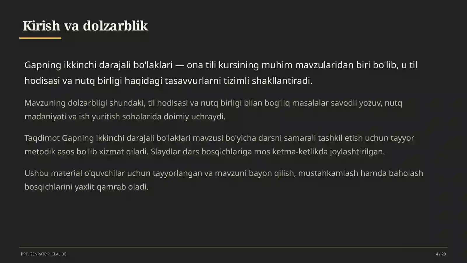 Gapning ikkinchi darajali bo'laklari (8-sinf) 4
