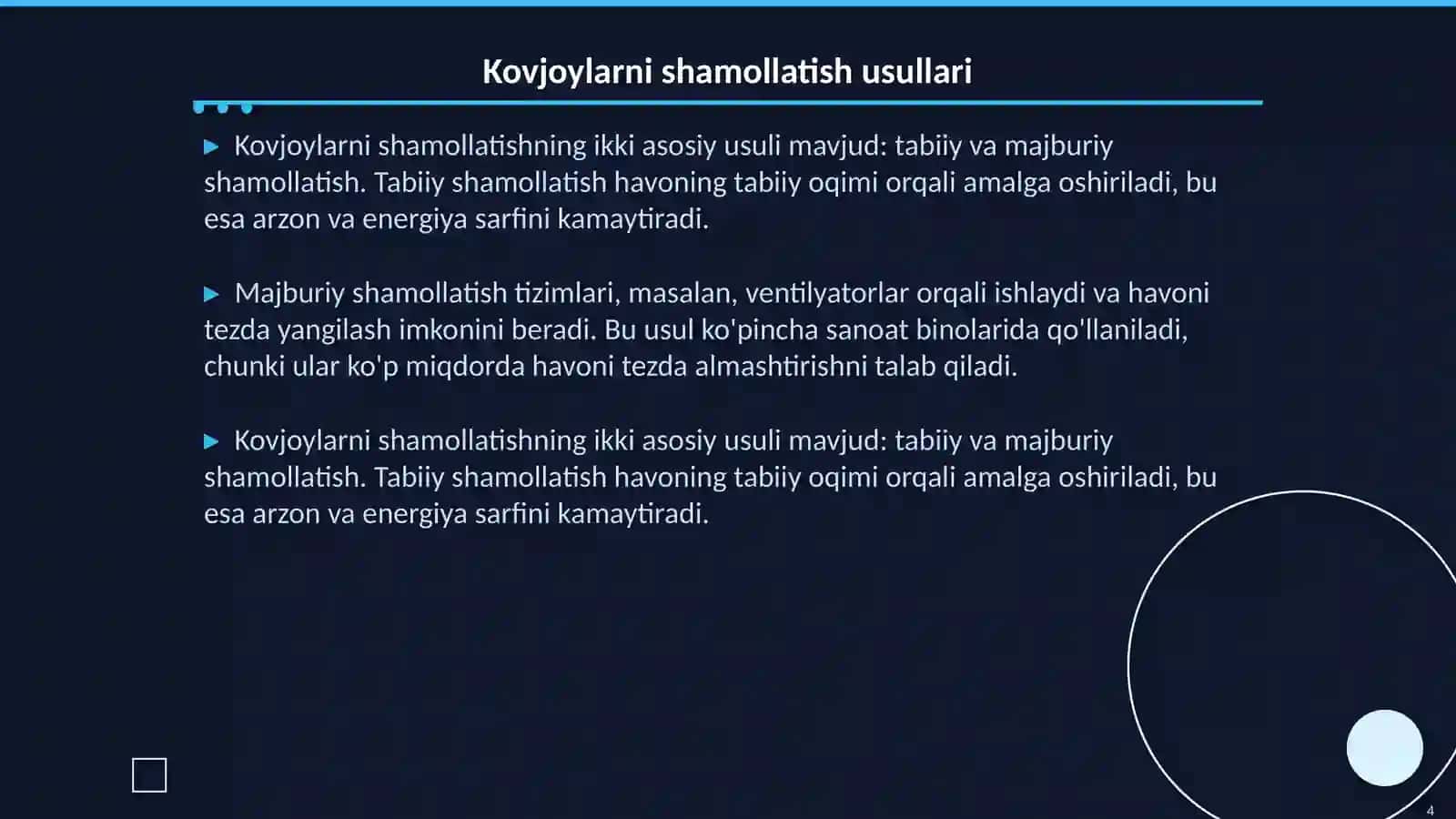 Kovjoylarni shamollatish 4