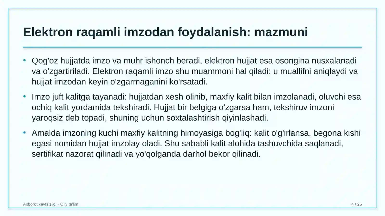 Avtomobil bozorlarida elektron raqamli imzodan foydalanish 4