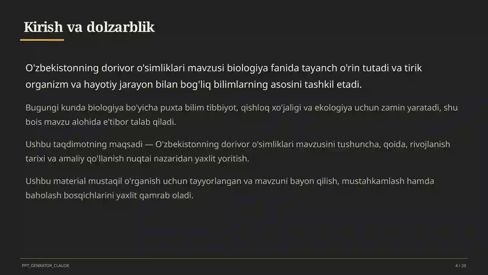 O'zbekistonning dorivor o'simliklari (6-sinf) 4