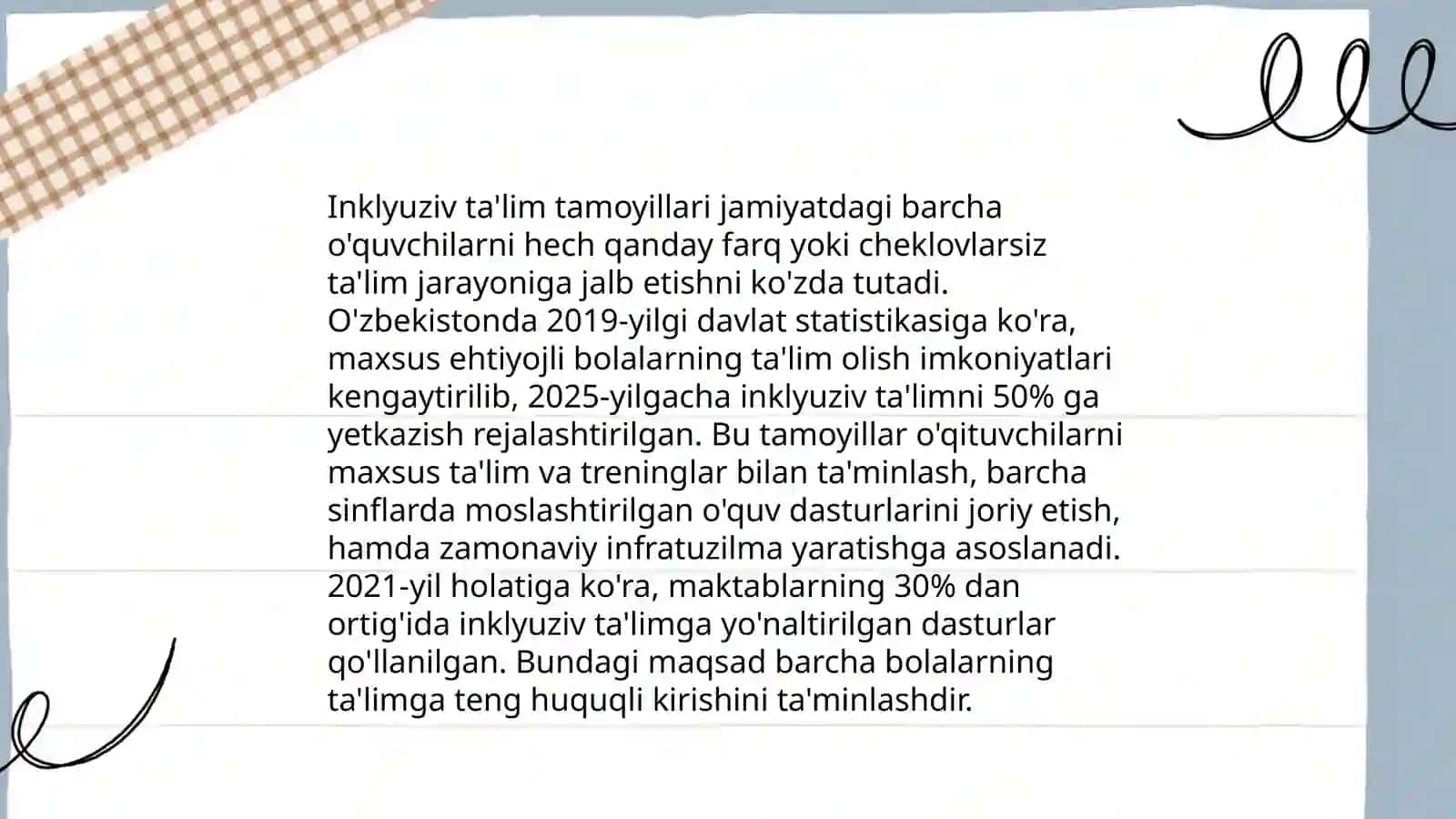 Inklyuziv taʼlimning tajribasi ilgʻor mamlaklar tajribasi Sarah Brenhardt 4
