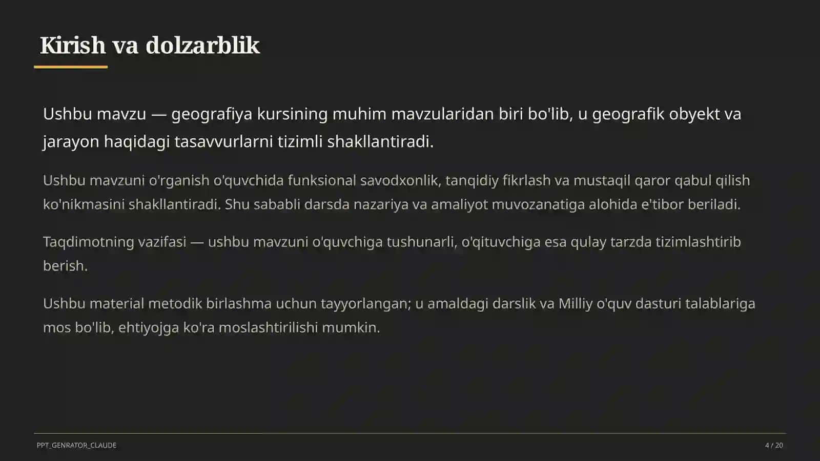 Turizm geografiyasi va O'zbekistonning turistik salohiyati (11-sinf) 4