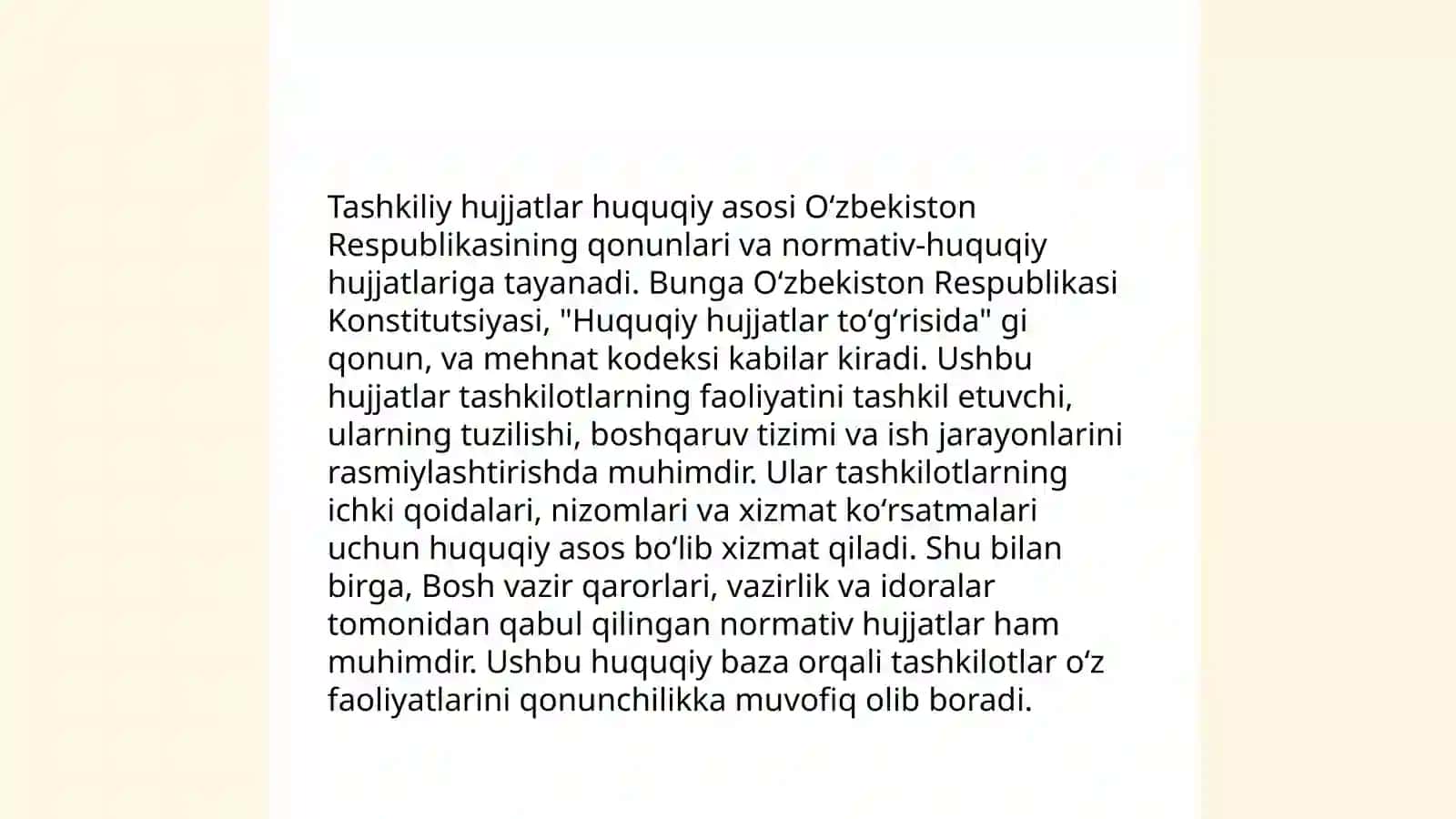 Tashkiliy hujjatlar.Shartnoma va mehnat bitimi 4