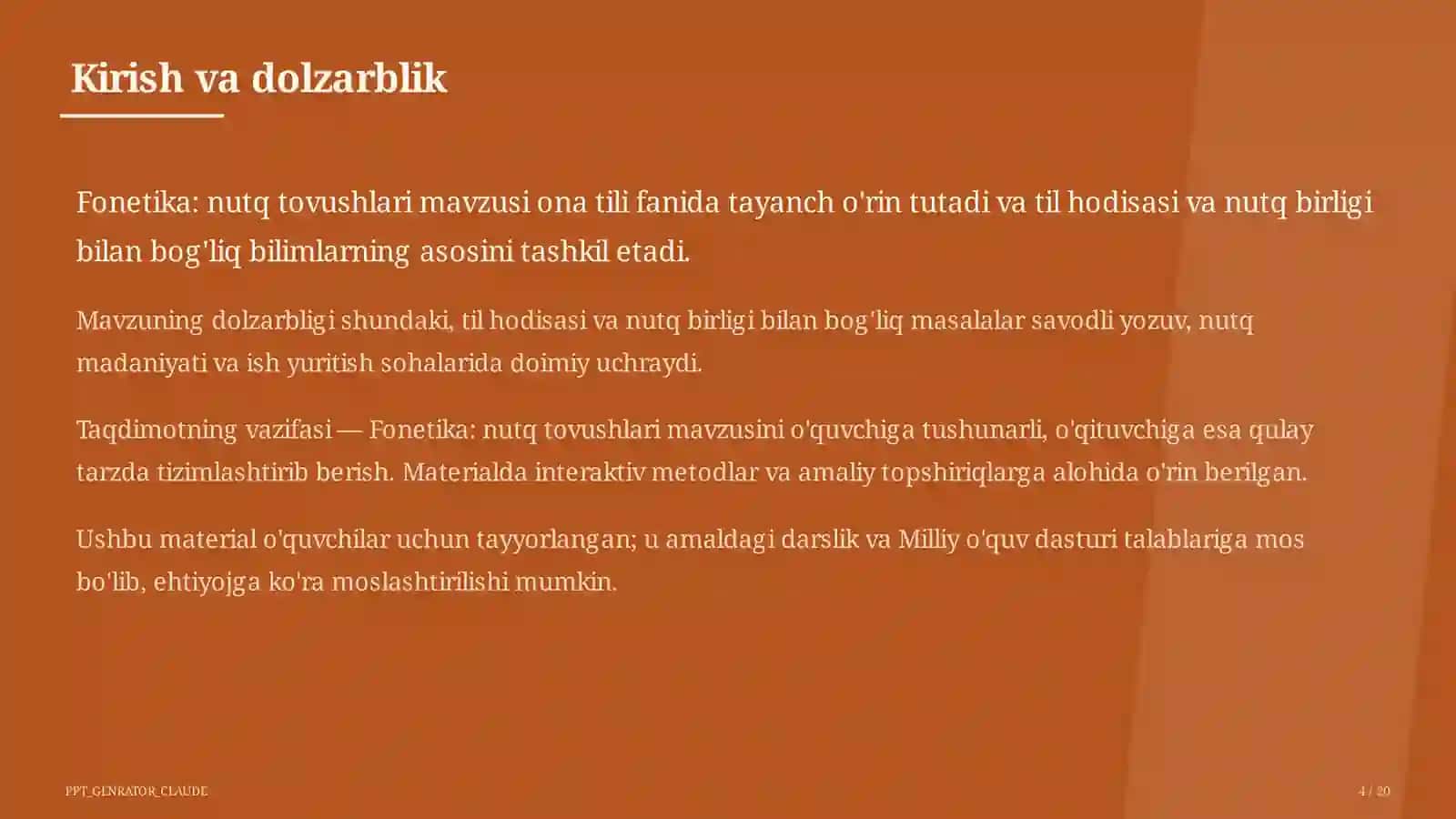 Fonetika: nutq tovushlari (5-sinf) 4