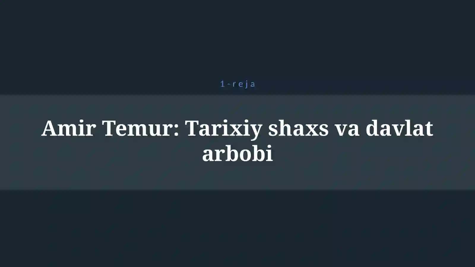 AMIR TEMUR 4