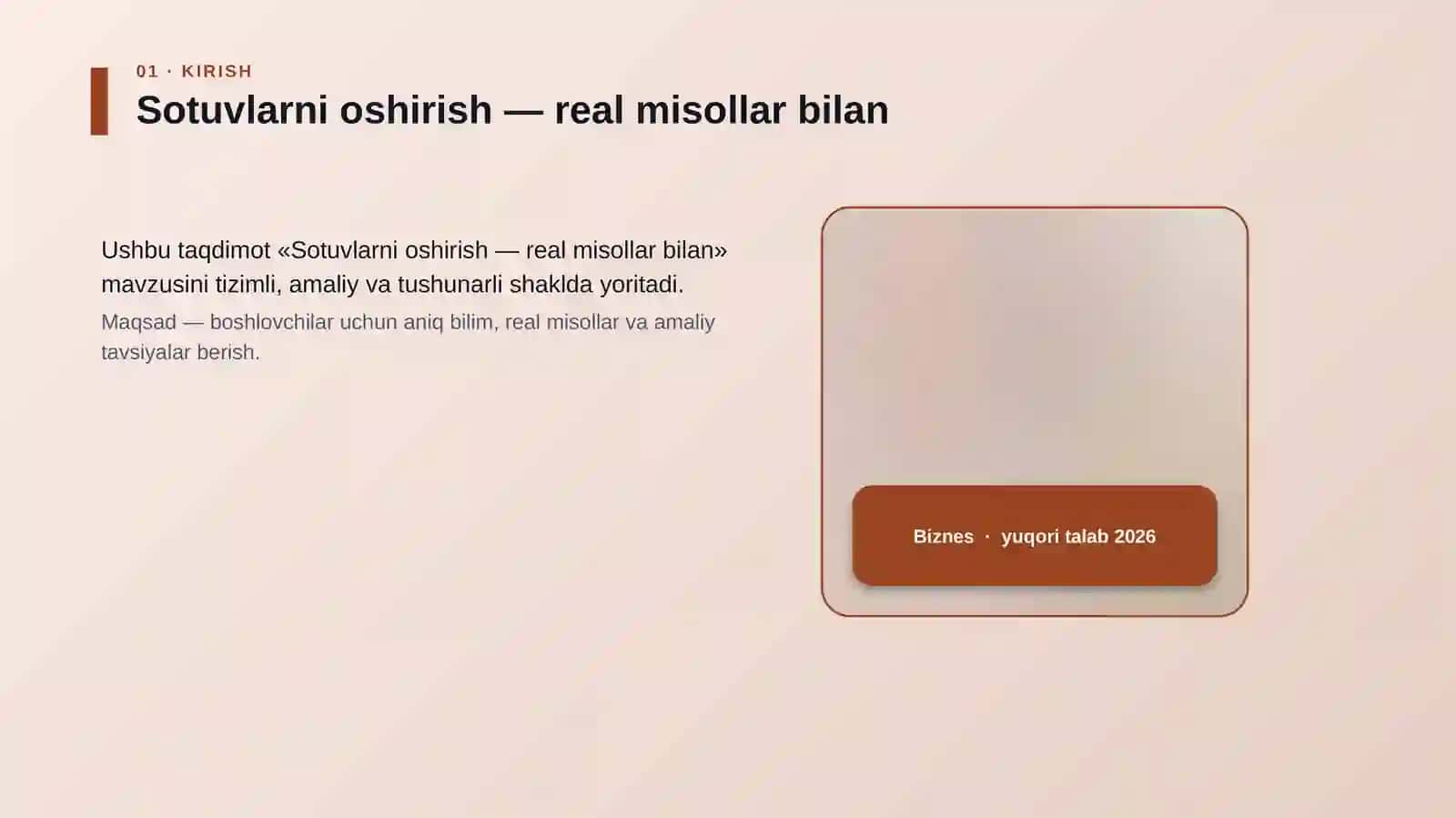 Sotuvlarni oshirish — real misollar bilan 4