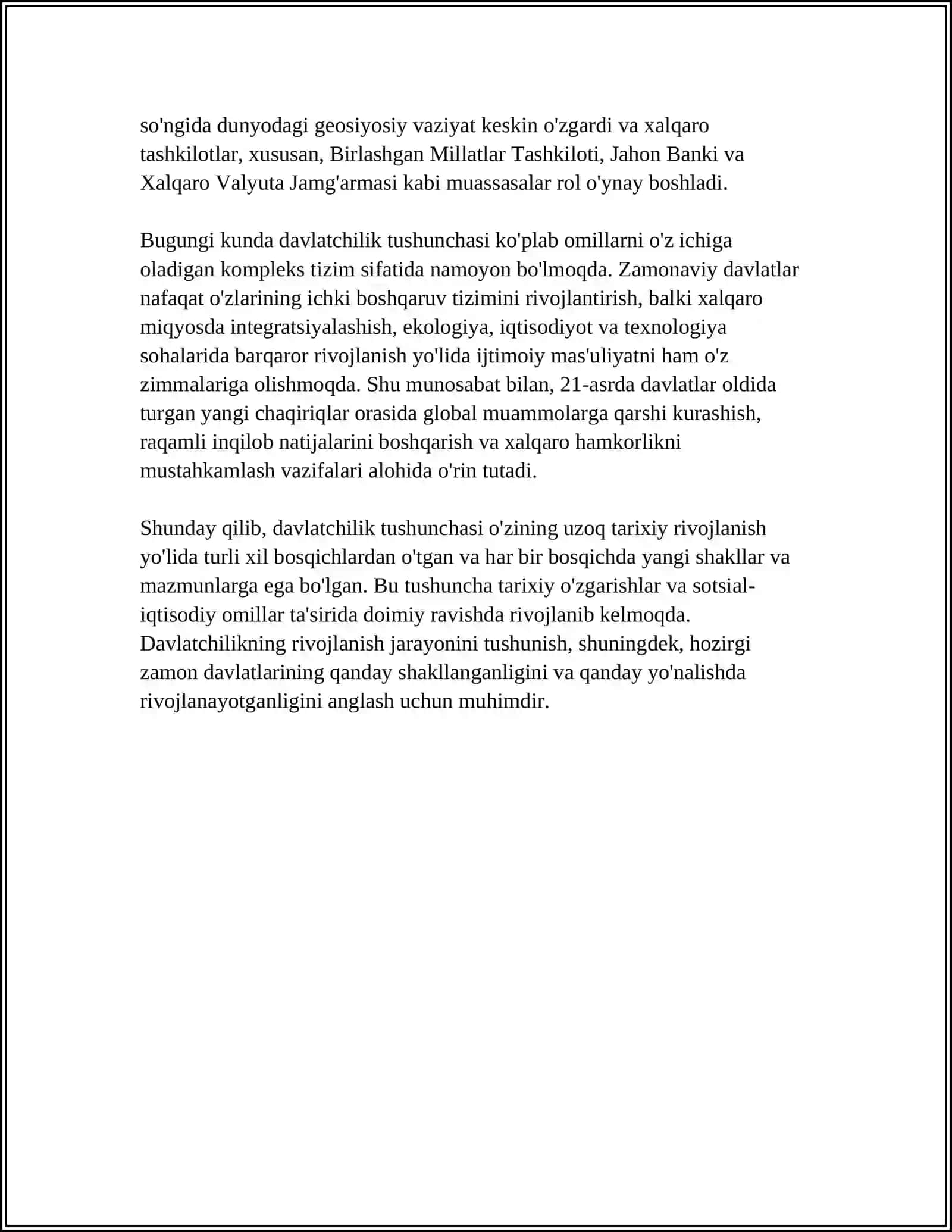 DAVLATCHILIK TUSHUNCHASI. ZARDUSHTIYLIKNING MUQADDAS KITOBI,, AVESTO" QADIMGI DAVLATCHILIK TARIXIGA OID MALUMOTLAR ULARNI MAZMUN MOXIYATI 4