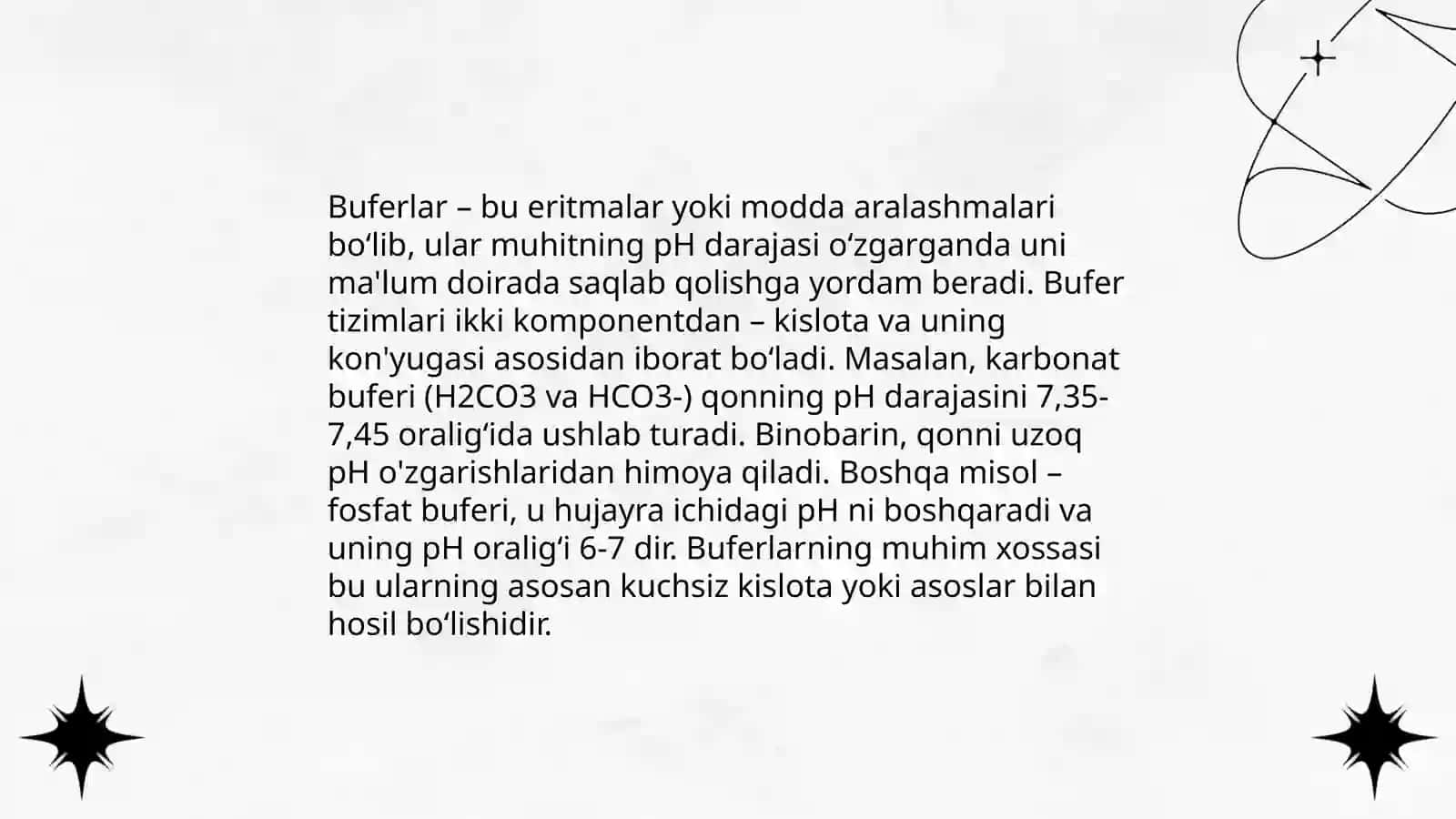 Bufer eritmalar tarkibi va ishlatilish sohalari 4