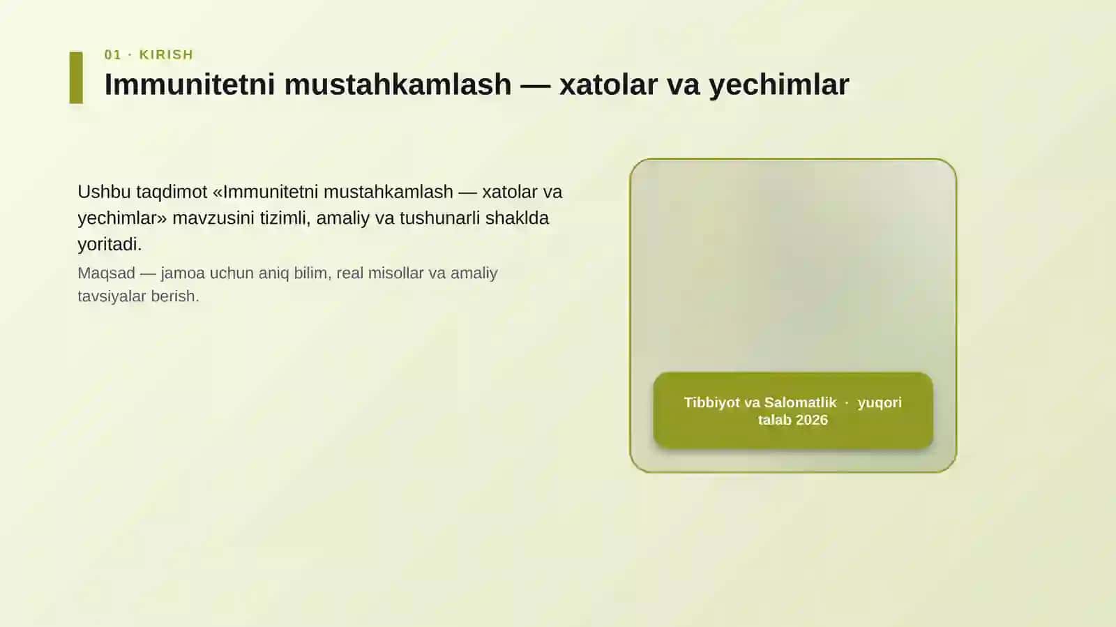 Immunitetni mustahkamlash — xatolar va yechimlar 4