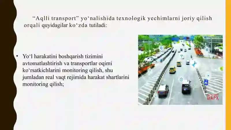 Shaharlarda aqlli transport tizimini rejalashtirish 4