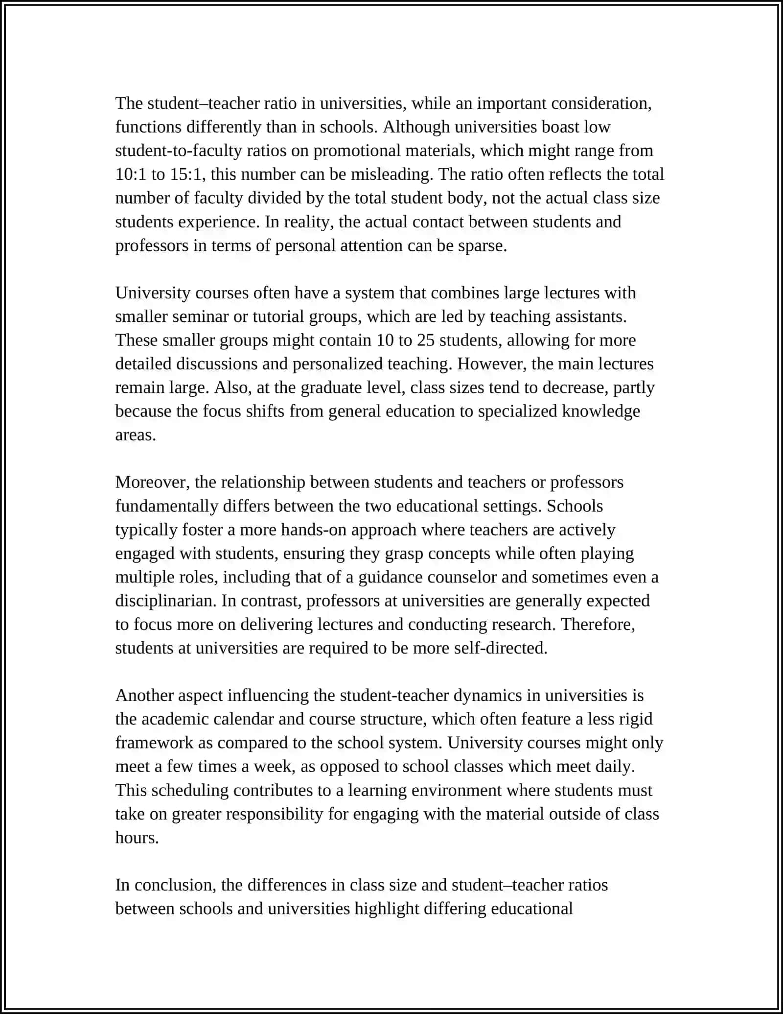 Theme: DIFFERENCES BETWEEN SCHOOL AND UNIVERSITY 4