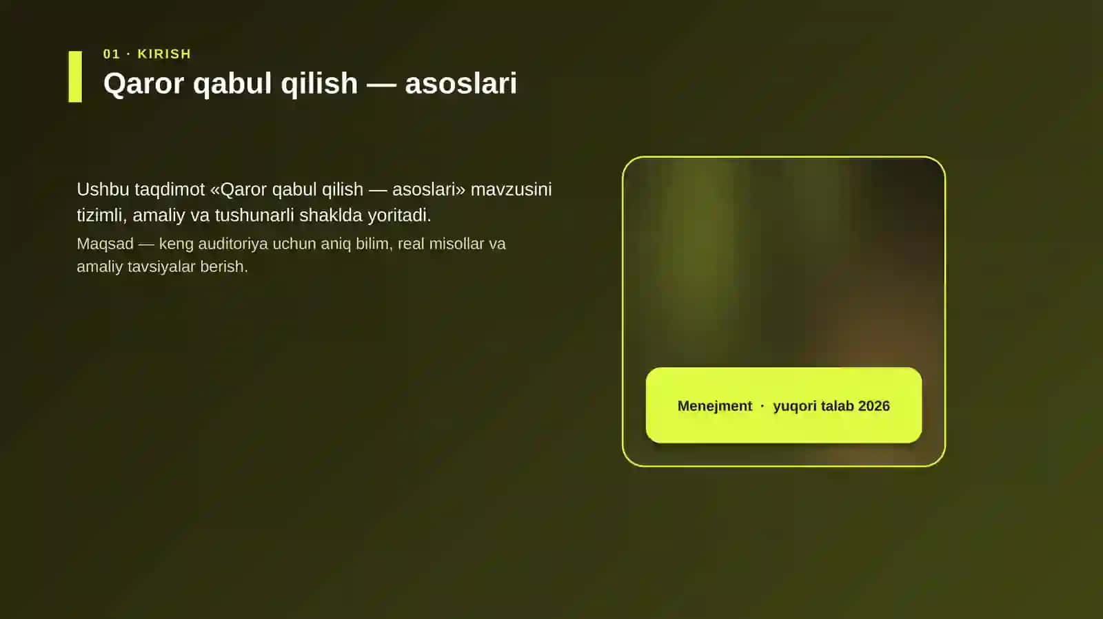 Qaror qabul qilish — asoslari 4
