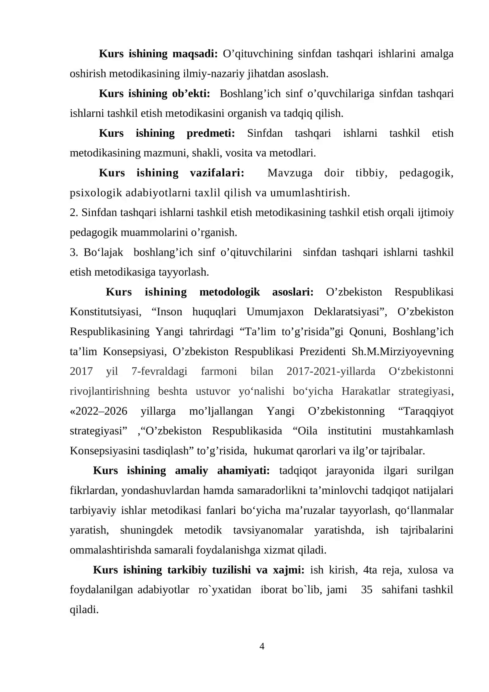 O’QITUVCHINING SINFDAN TASHQARI ISHLARNI AMALGA OSHIRISH METODIKASI 4