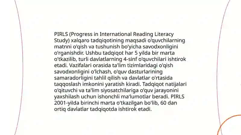 PIRLS Tadqiqotlari 4
