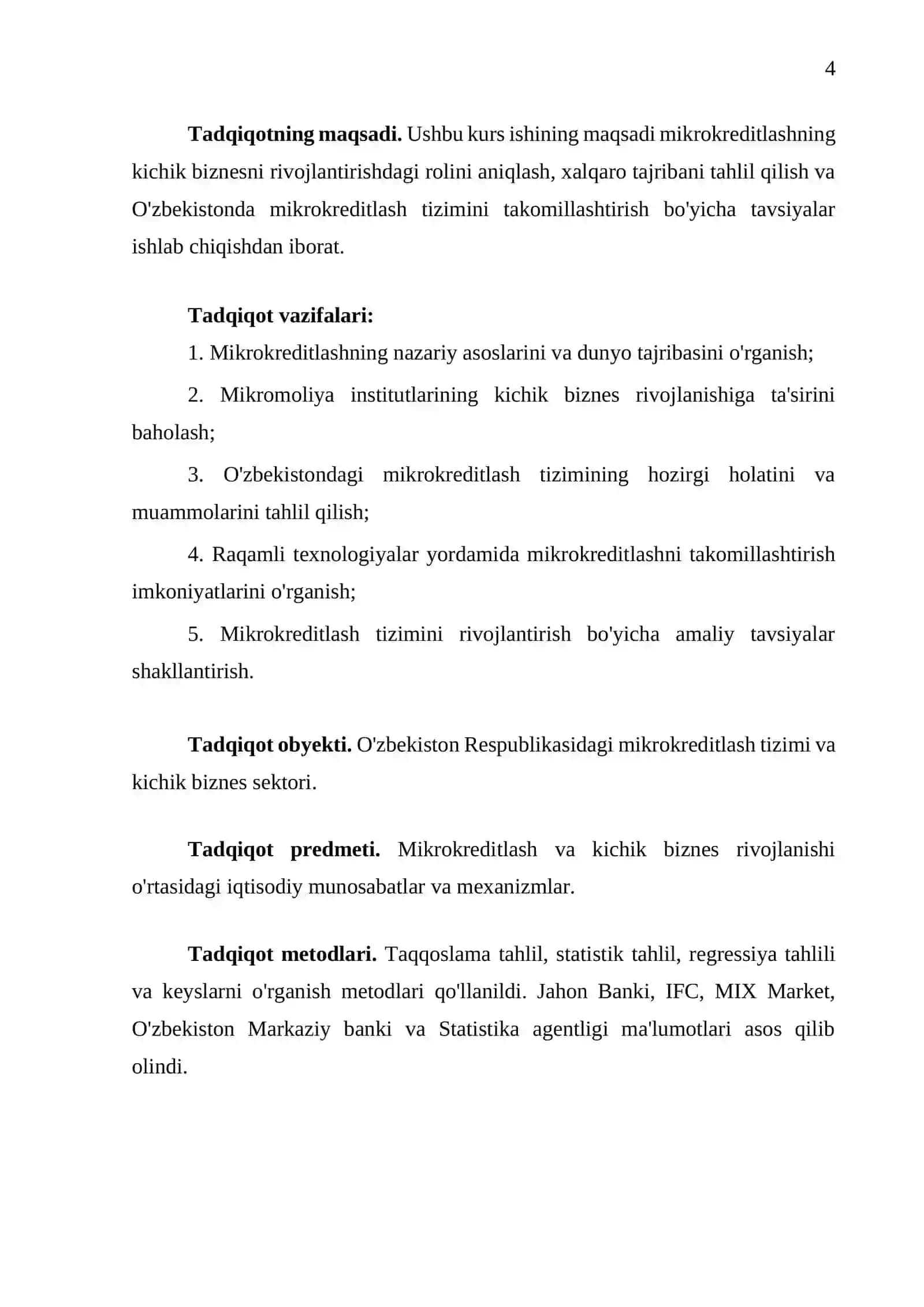 Mikrokreditlash va kichik biznesni rivojlantirish 4