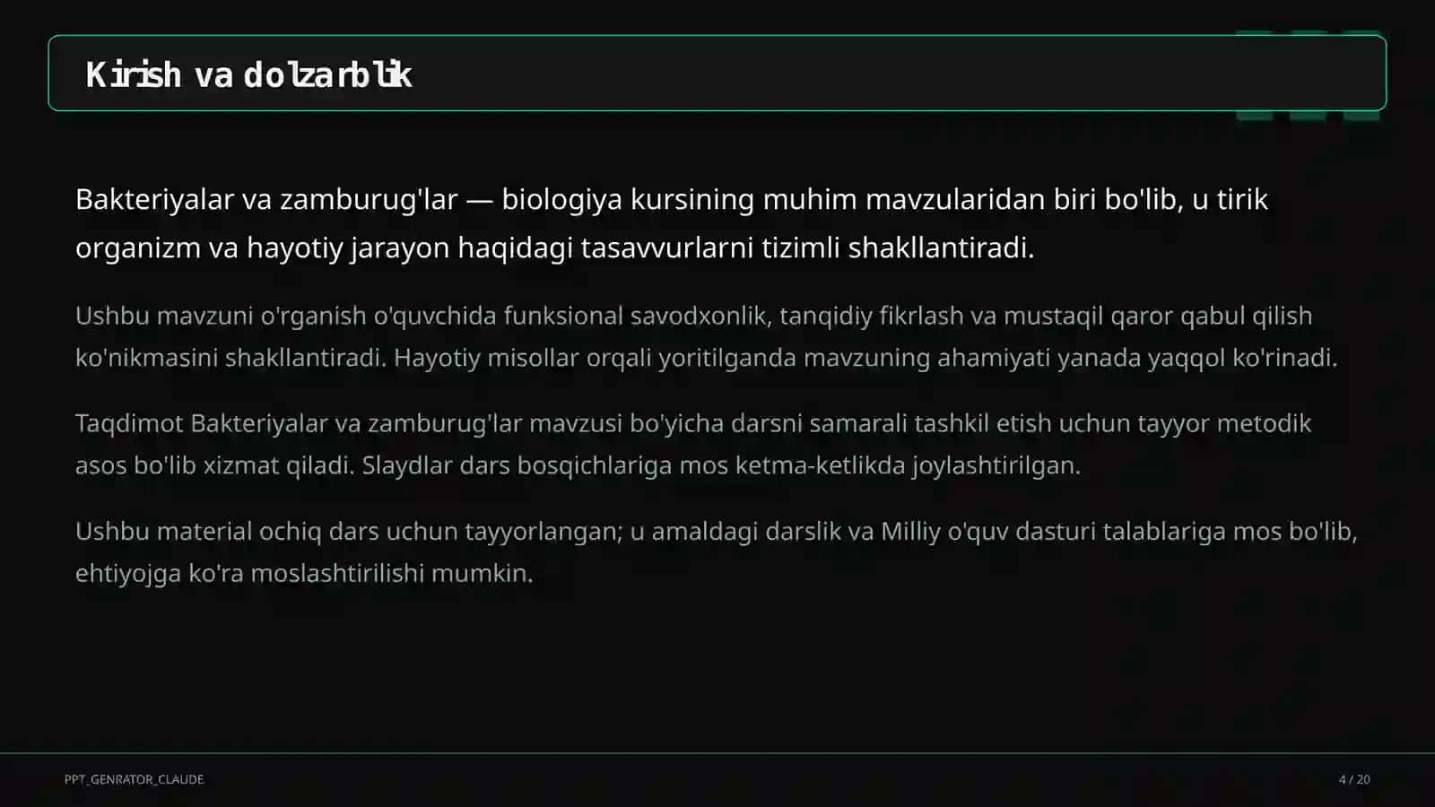 Bakteriyalar va zamburug'lar (6-sinf) 4