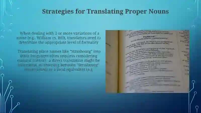 Machine Translation and Proper Nouns 4
