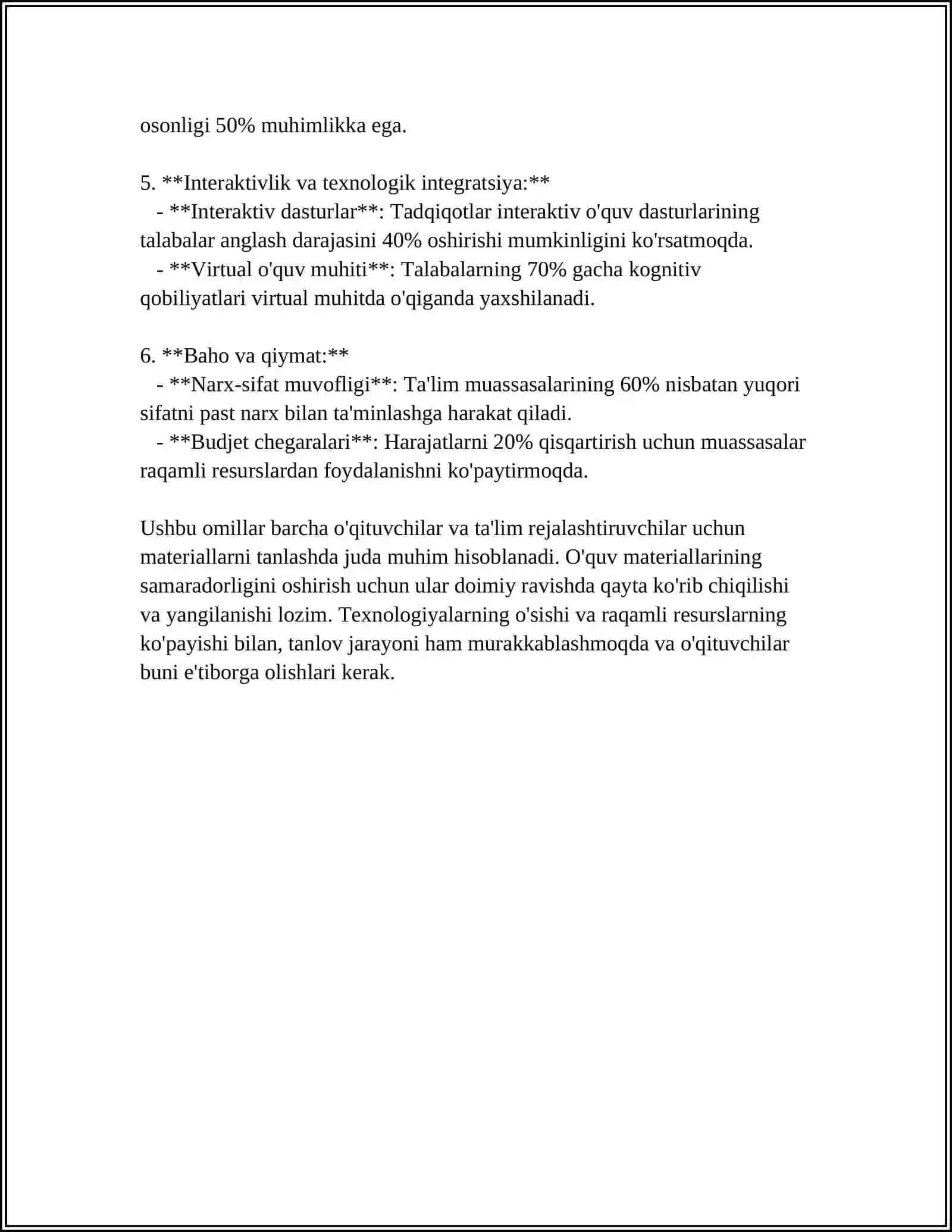 REFERAT Mavzu: O'QUV MATERIALLARIDAN MAKSIMAL FOYDA OLISH 4