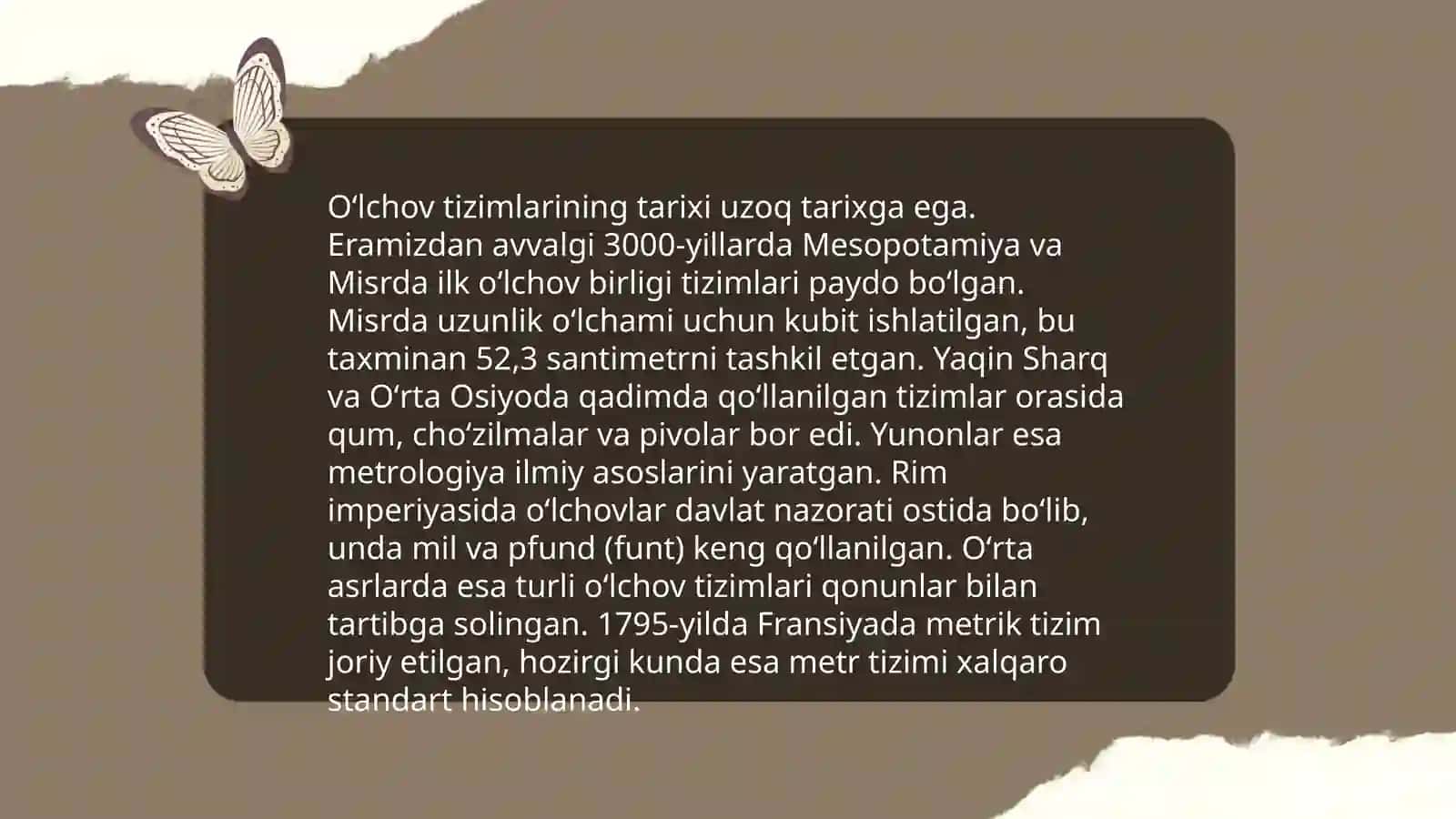 Guruh oʻlchamlari va uning tizimi 4