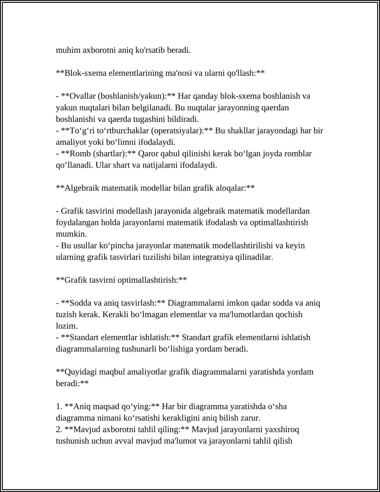 Hisoblash jarayonining grafik tasviri asoslari 4