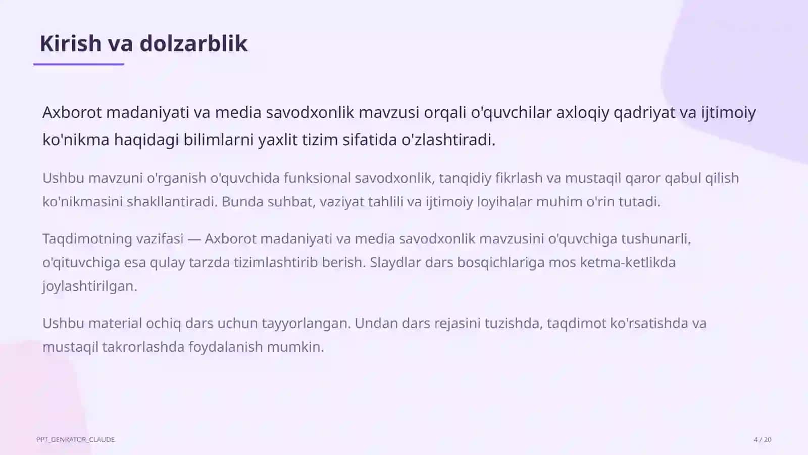Axborot madaniyati va media savodxonlik (9-sinf) 4