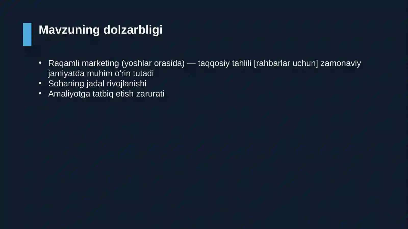 Raqamli marketing (yoshlar orasida) — taqqosiy tahlili [rahbarlar uchun] 4