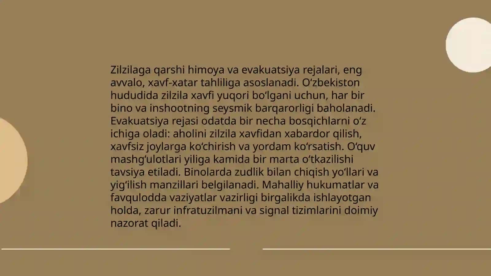 Tabiiy, texnogen, ekologik va ijtimoiy tusdagi favqulotda vaziyatlarda hayot faoliyati xavfsizligi va fuqaro muhofazasi 4