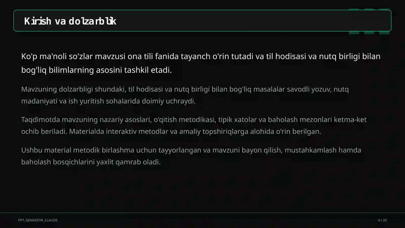 Ko'p ma'noli so'zlar (5-sinf) 4