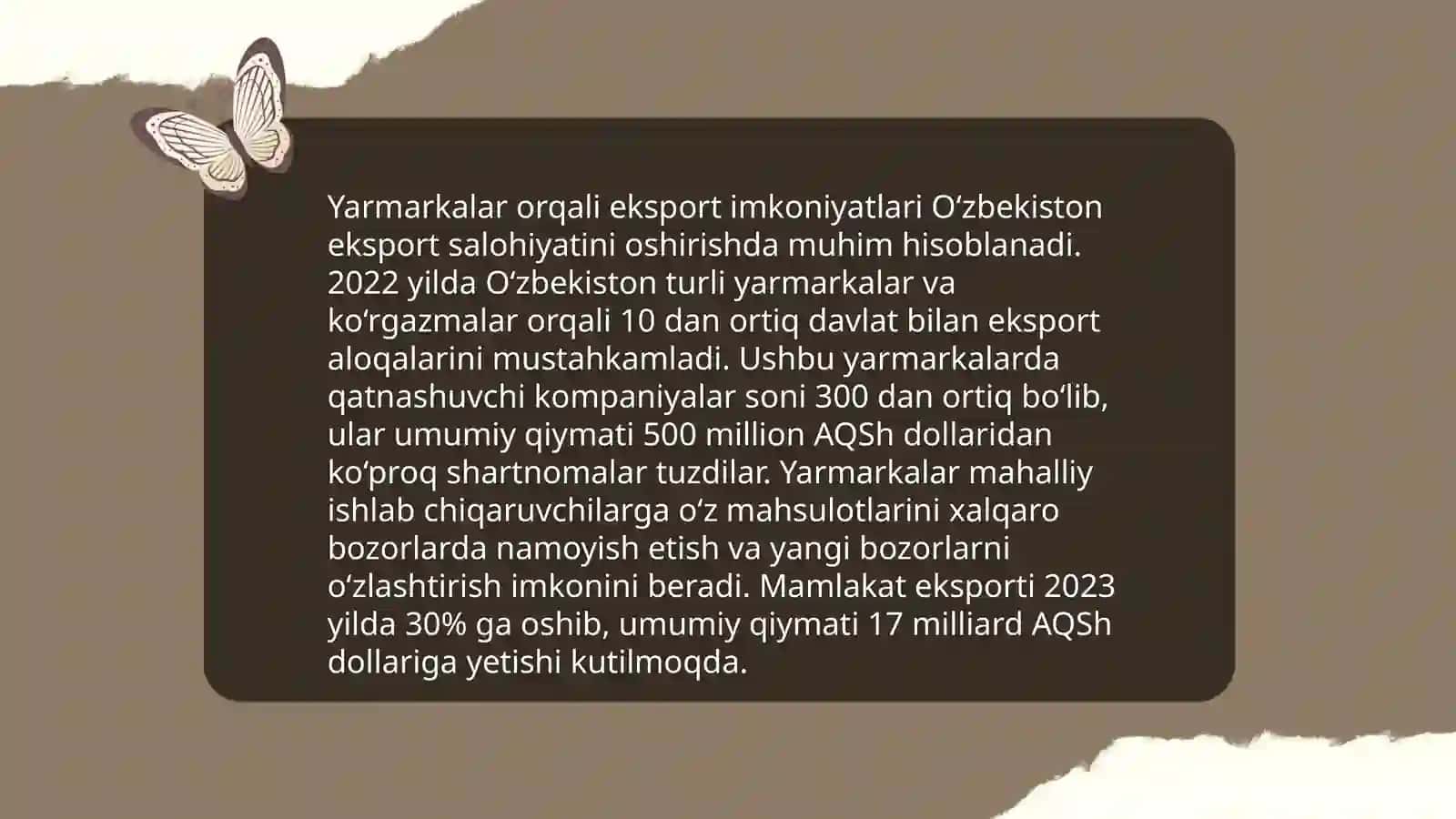Yarmarkalarda biznes aloqalarni rivojlantirish 4