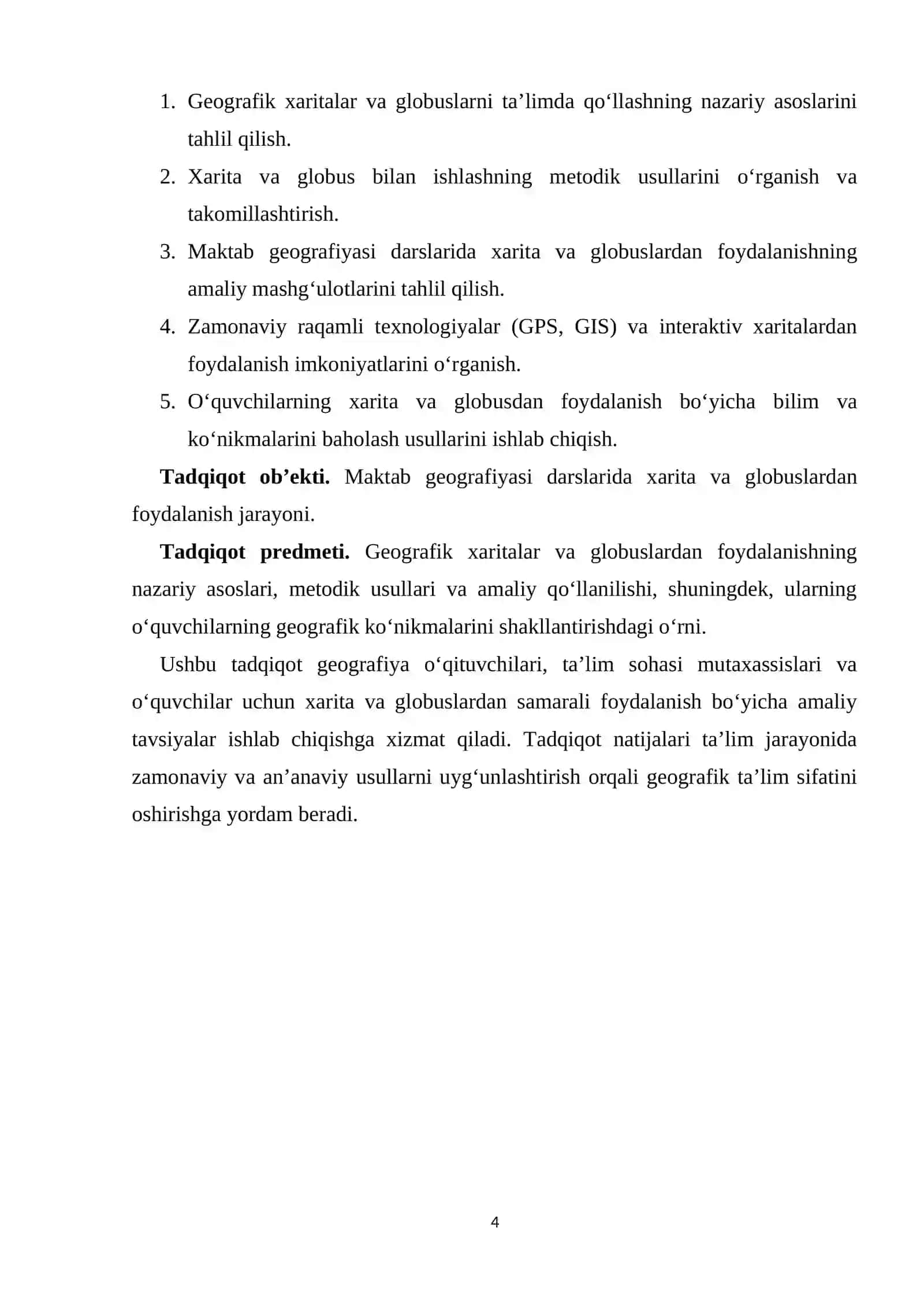 Geografik xarita va globus bilan ishlash 4
