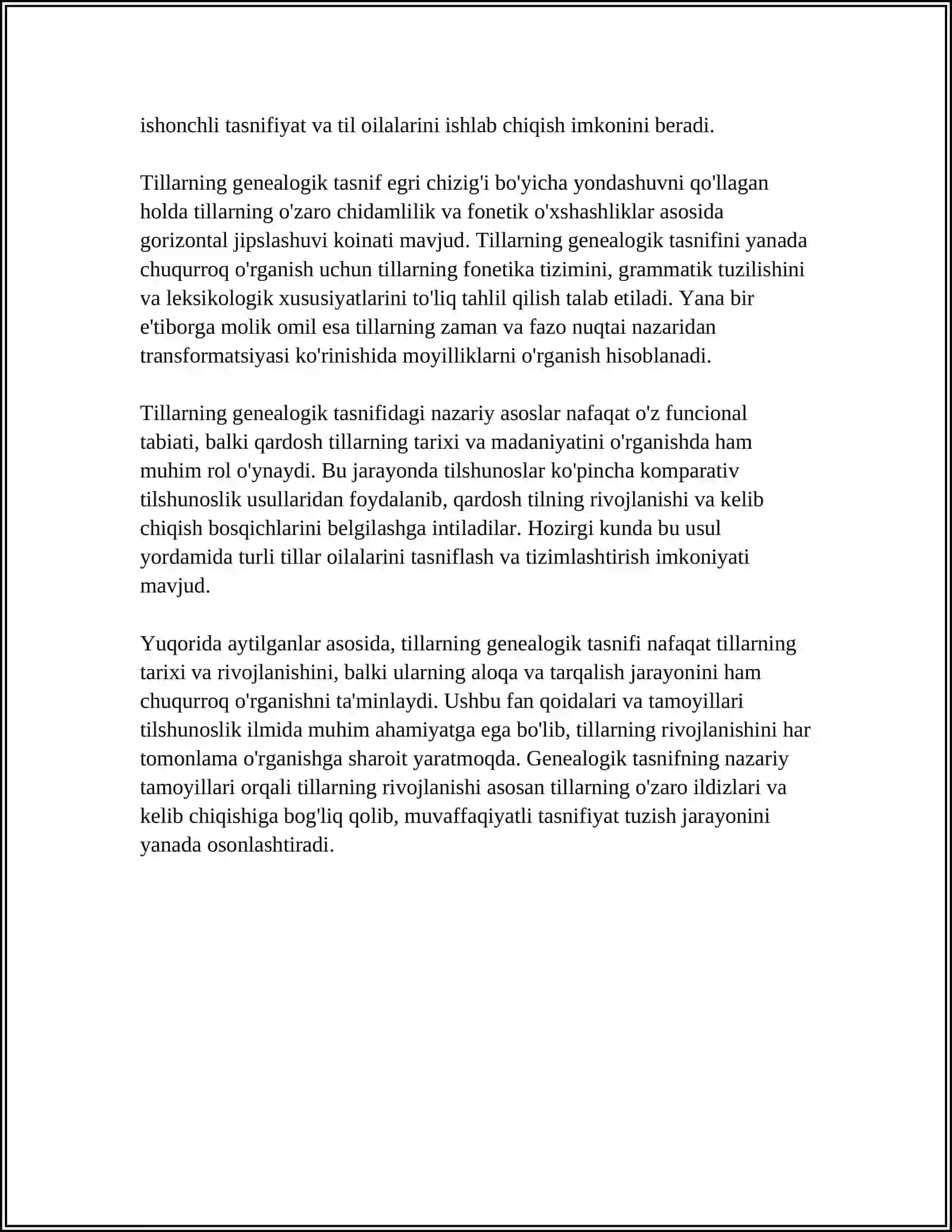 TILLARNING GENEALOGIK TASNIFI 4