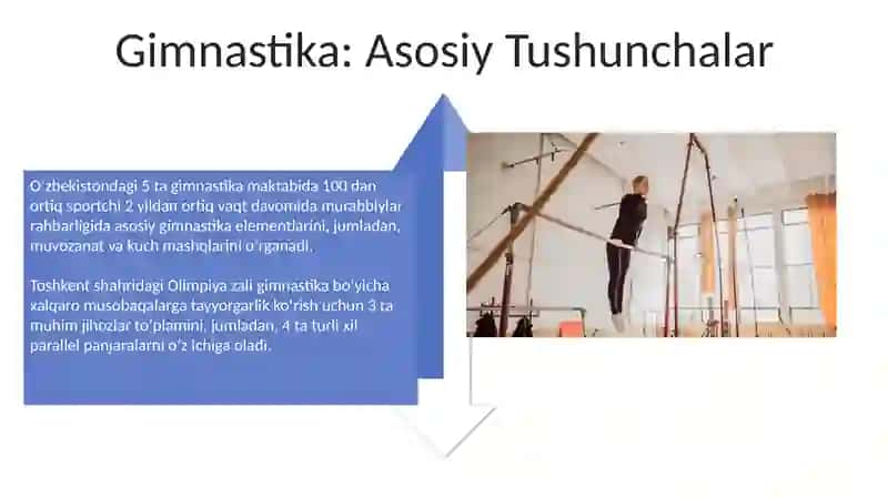 Gimnastika. Sodda akrabatik mashqlar. Gimnastika jihozlarida mashqlar o'rgatish metodikasi 4