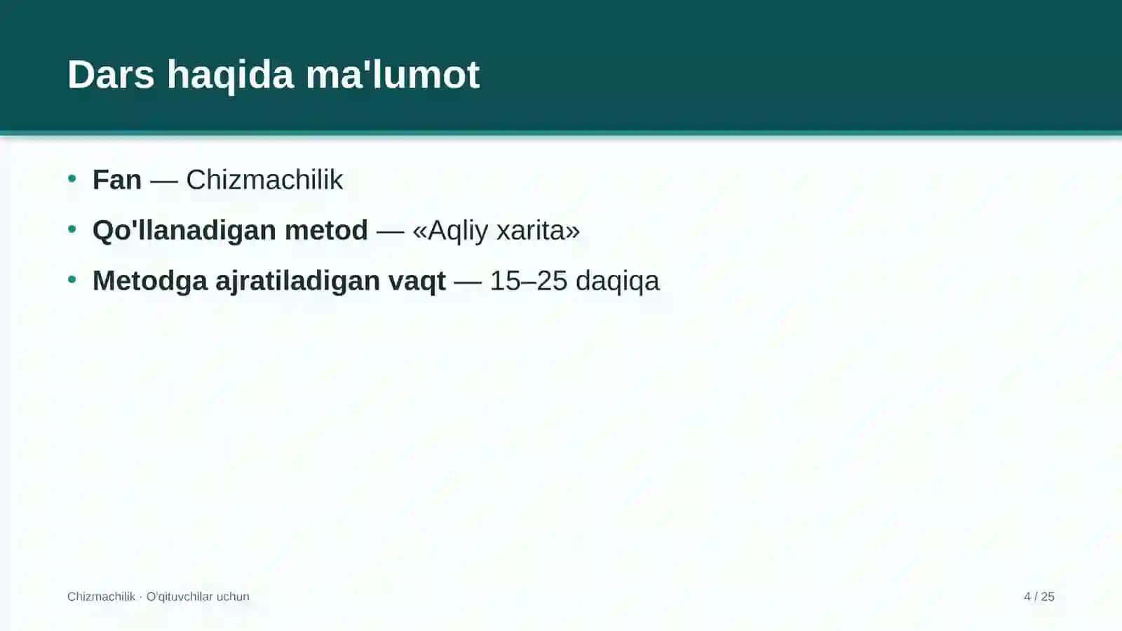 chizmachilik darslarida aqliy xarita metodidan foydalanish 5516 4