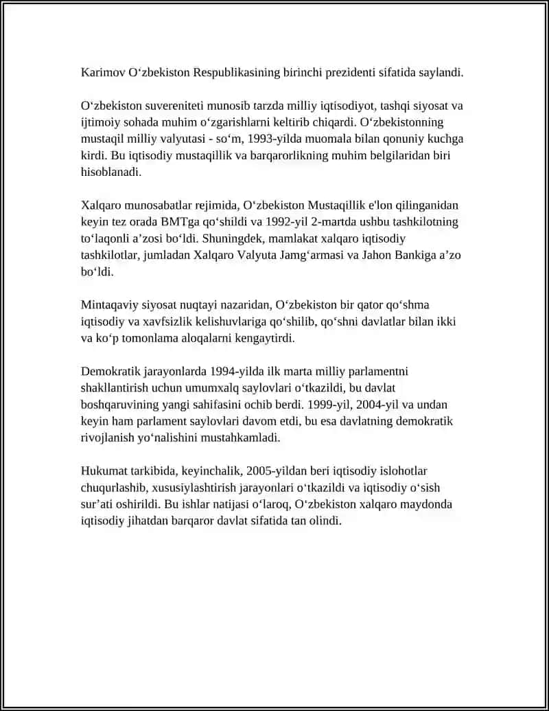 MUSTAQILLIKKA ERISHISH ARAFISIDAGI ÓZBEKISTONDAGI IJTIMOIY-SIYOSIY JARAYONLAR 4