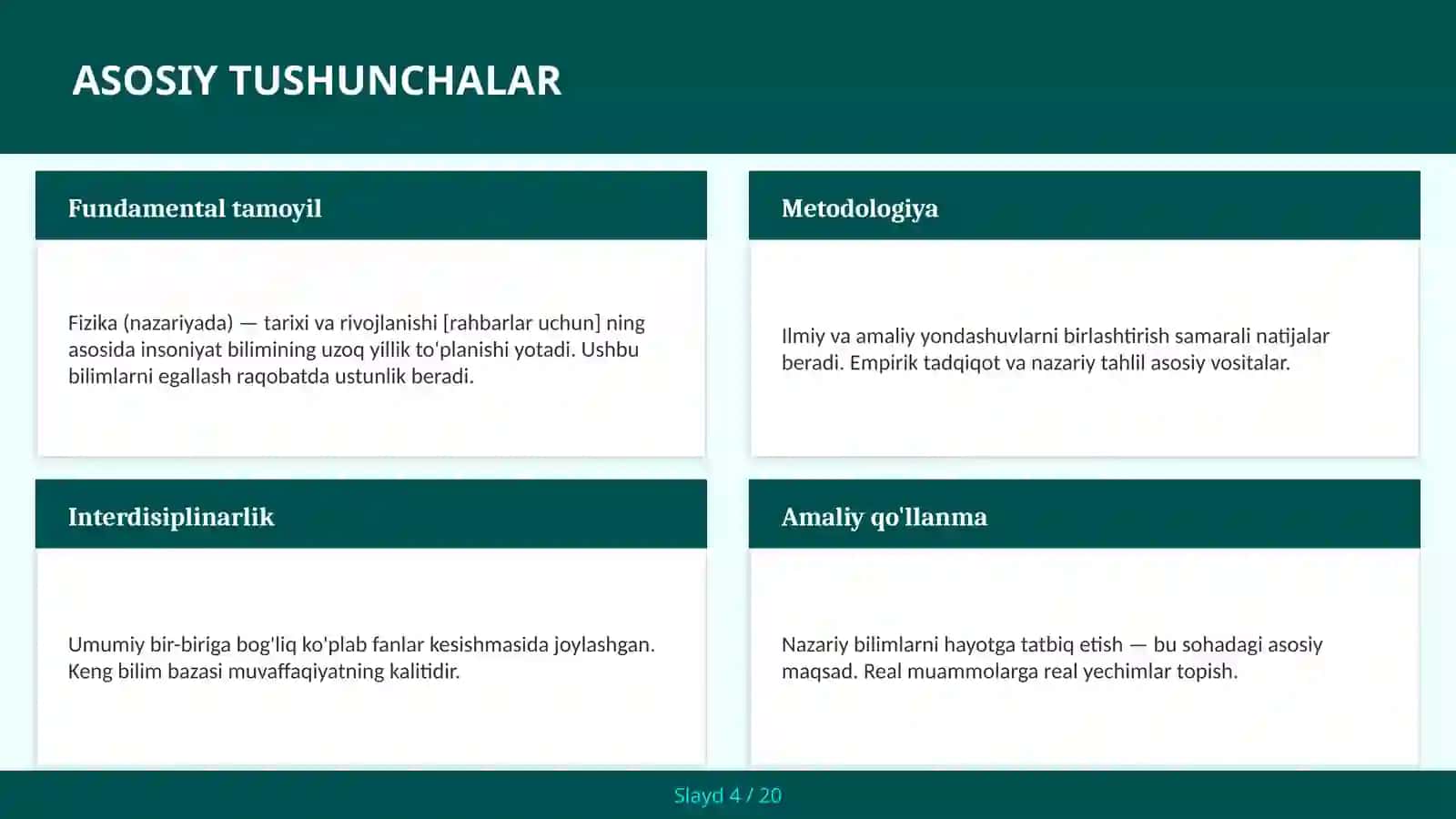 Fizika (nazariyada) — tarixi va rivojlanishi [rahbarlar uchun] 4