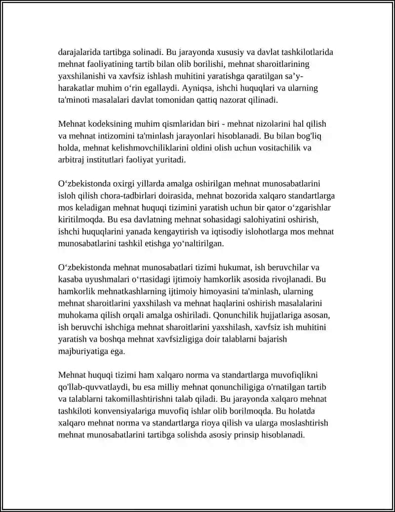 Menat munosabatlari va uning O'zbekistonda tartibga solinishi 4