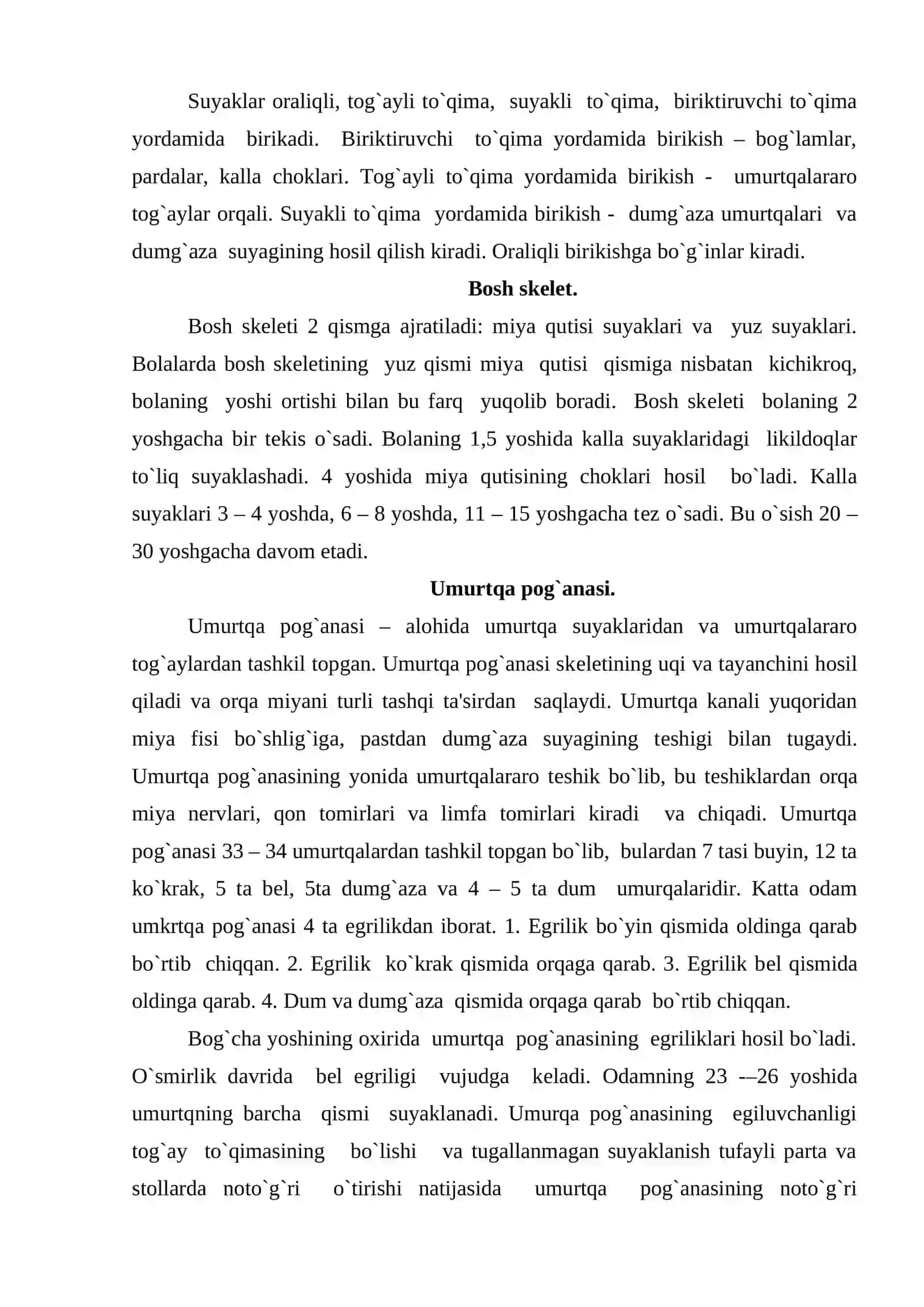 Tayanch harakat aparatining tuzilishi va yosh xususiyatlari 4