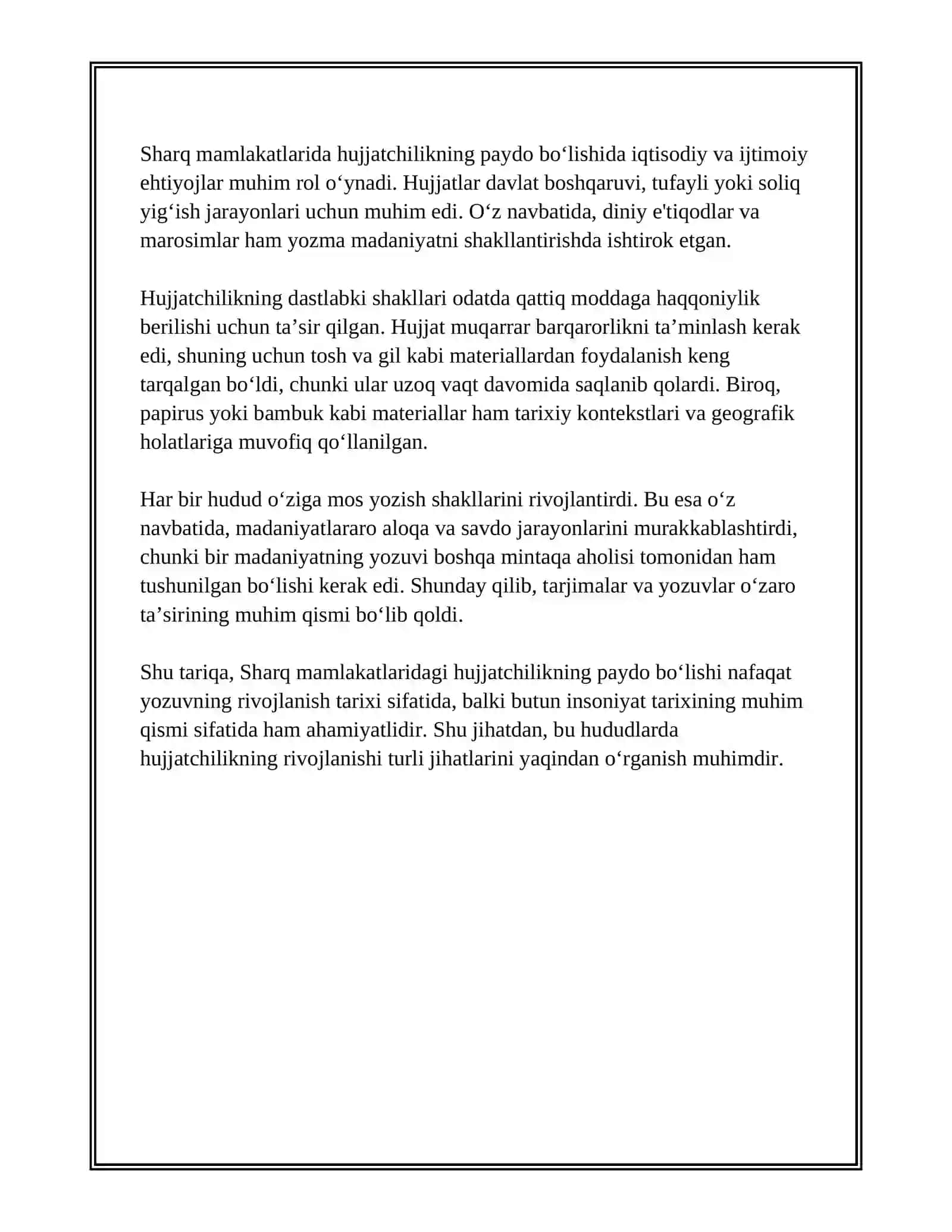 HUJJATCHILIK TARIXI SHARQ HUJJATCHILIGI 4