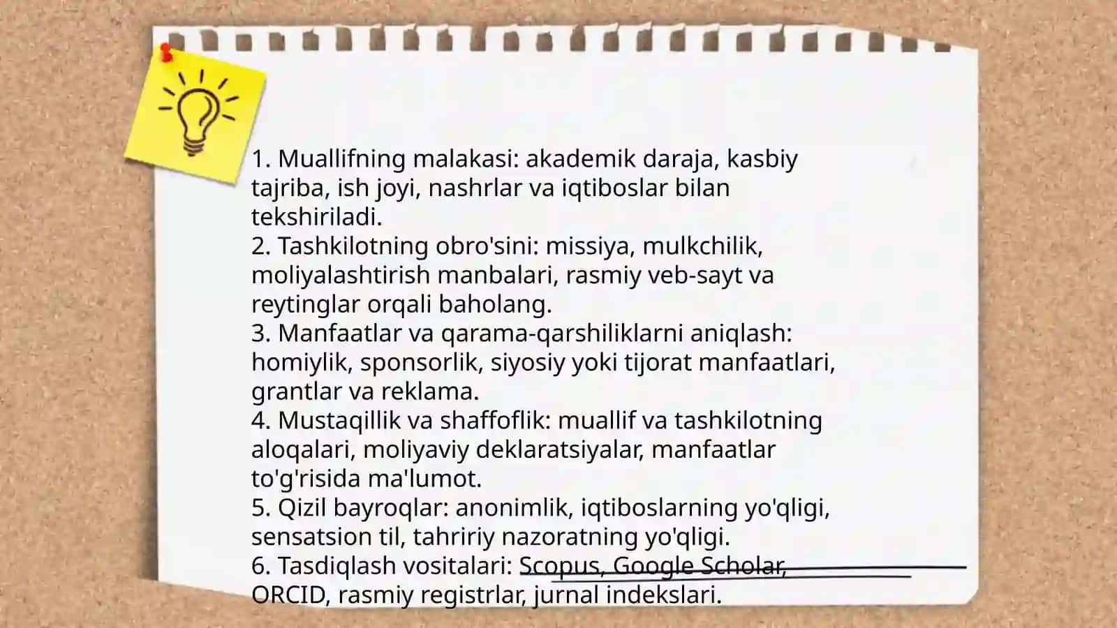 Axborot manbaalarini tanqidiy tahlil qilish va baholash ko’nikmalari 4