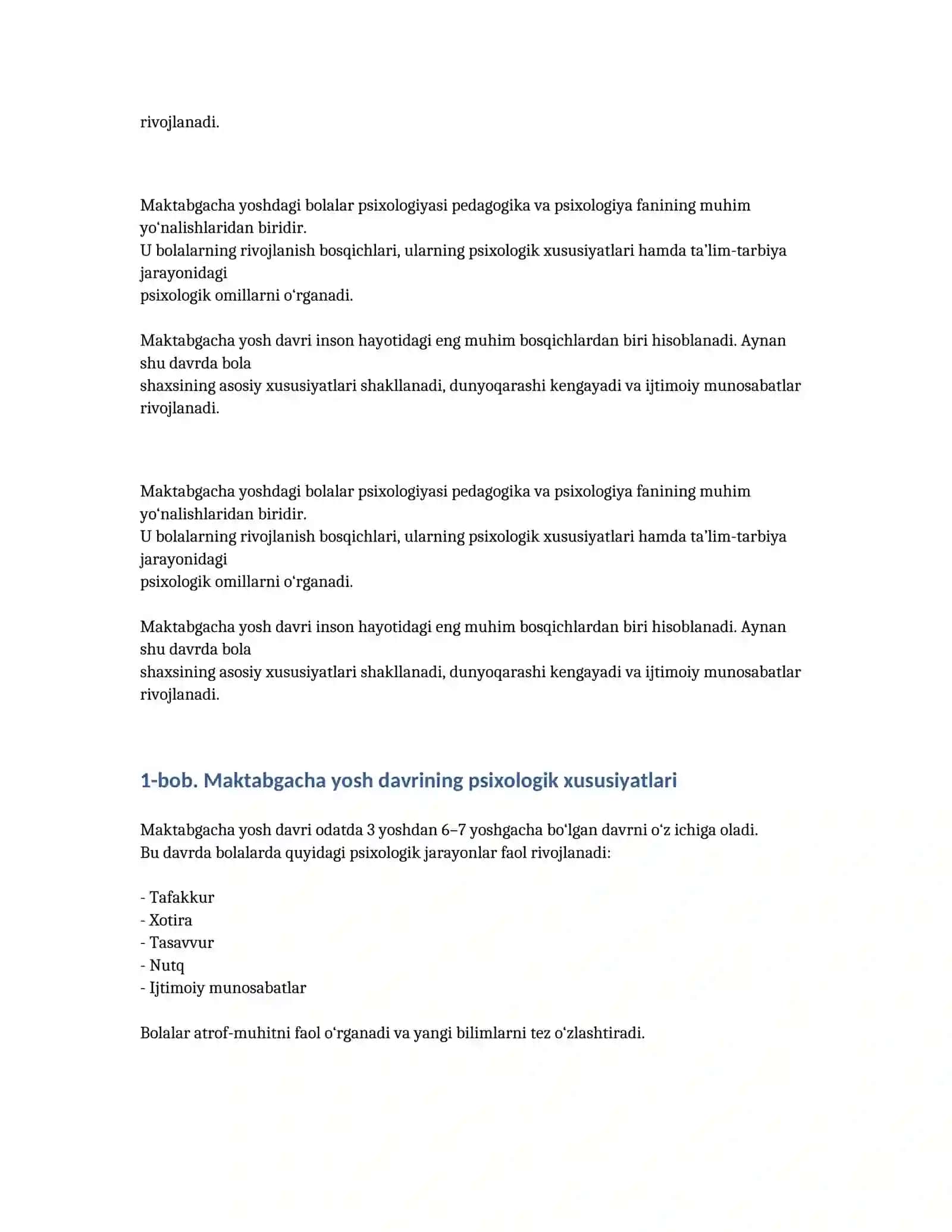 Maktabgacha bolalar psixologiyasi kurs-ishi 4