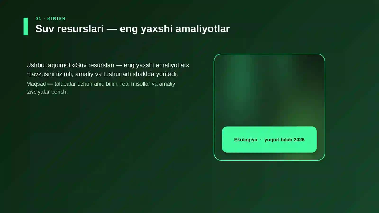 Suv resurslari — eng yaxshi amaliyotlar 4