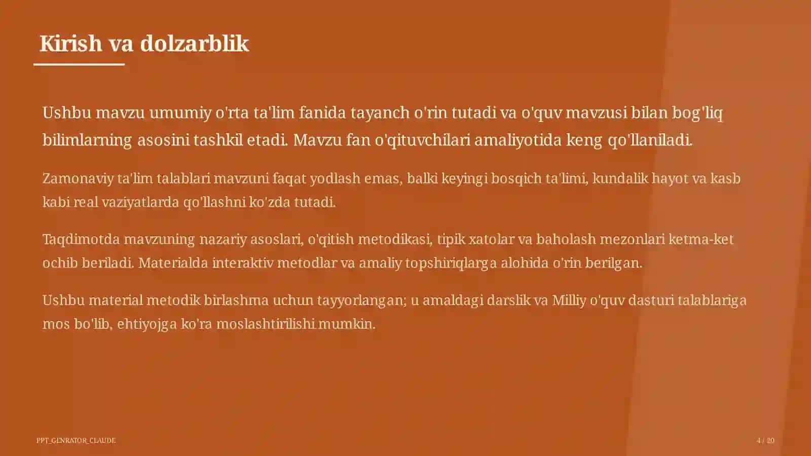 Loyihaga asoslangan ta'lim (PBL): boshlang'ich va yuqori sinflar uchun namunalar 4