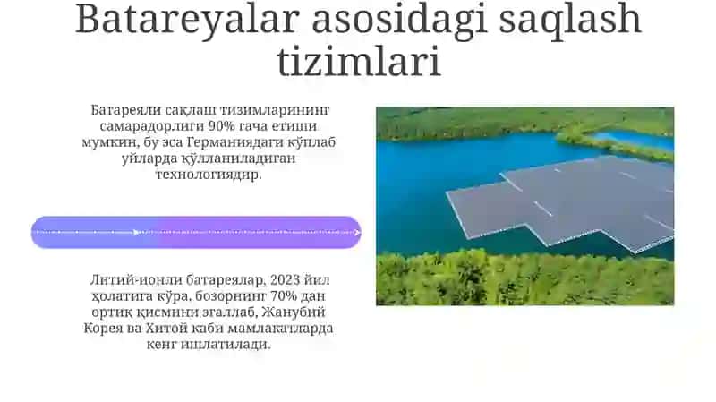 Quyosh Energiyasini Saqlash Texnologiyalari 4