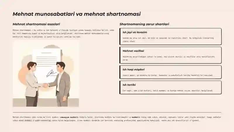 Ish haqi va mehnat munosabatlari: Asosiy tushunchalar va zamonaviy ahamiyati 4