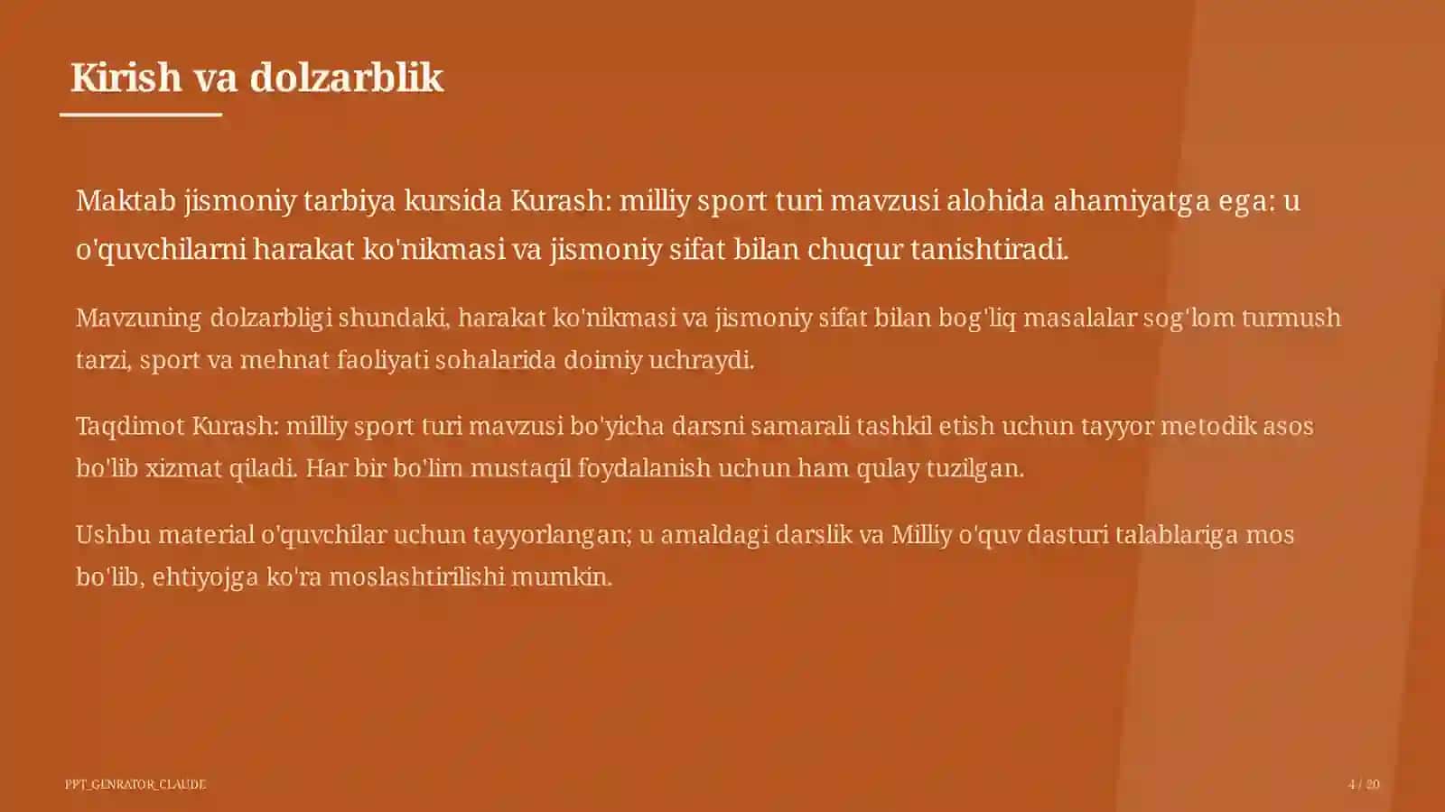Kurash: milliy sport turi (7-sinf) 4