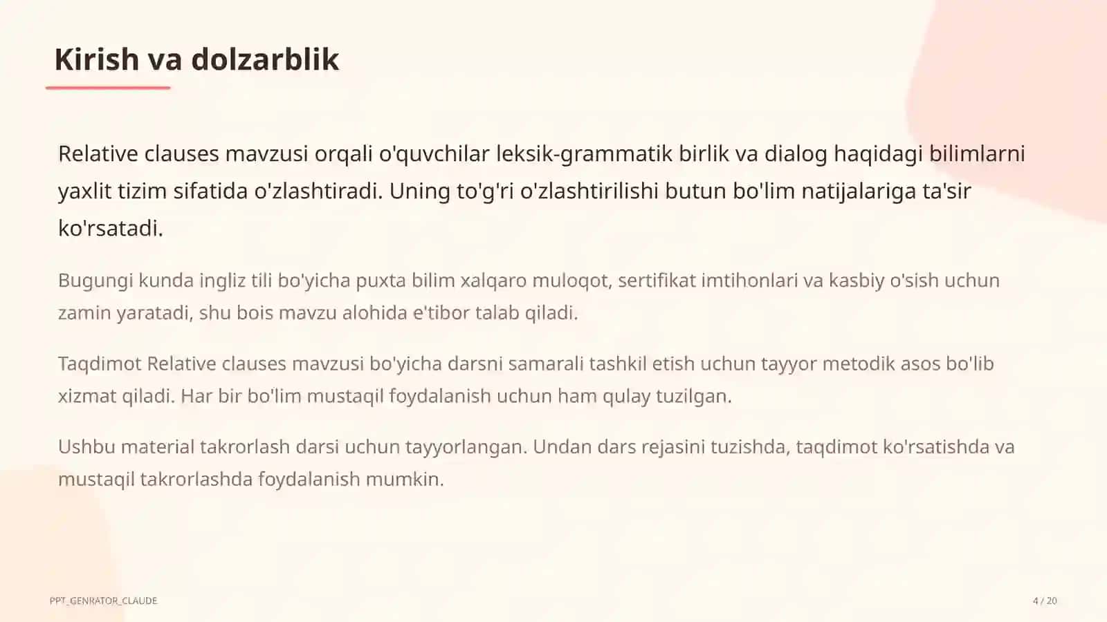 Relative Clauses (10-sinf) 4