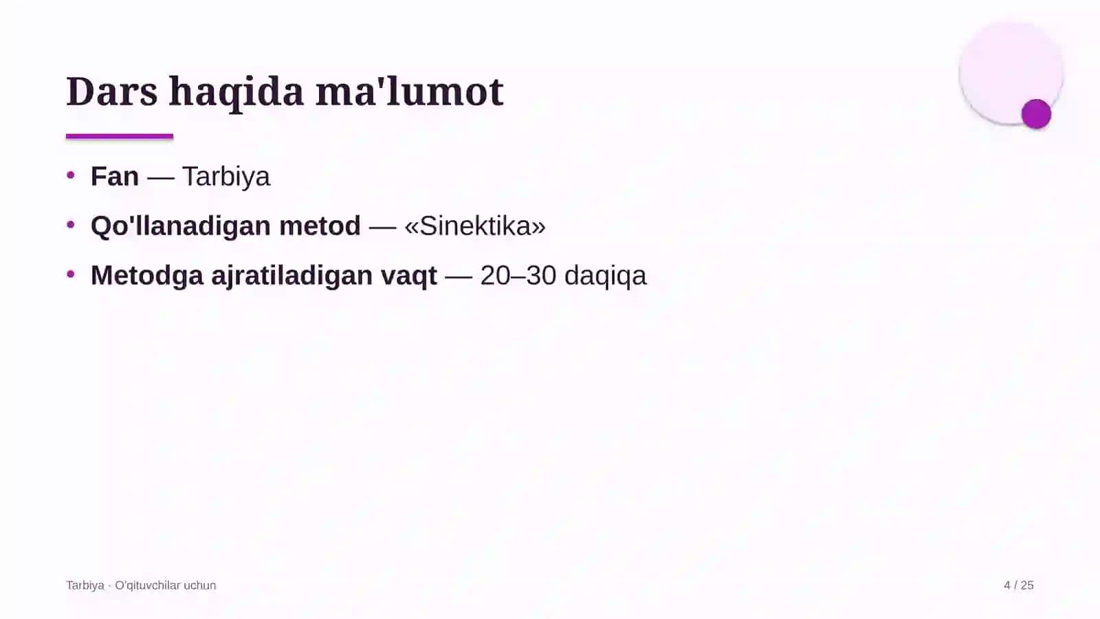 tarbiya darslarida sinektika metodidan foydalanish 4626 4