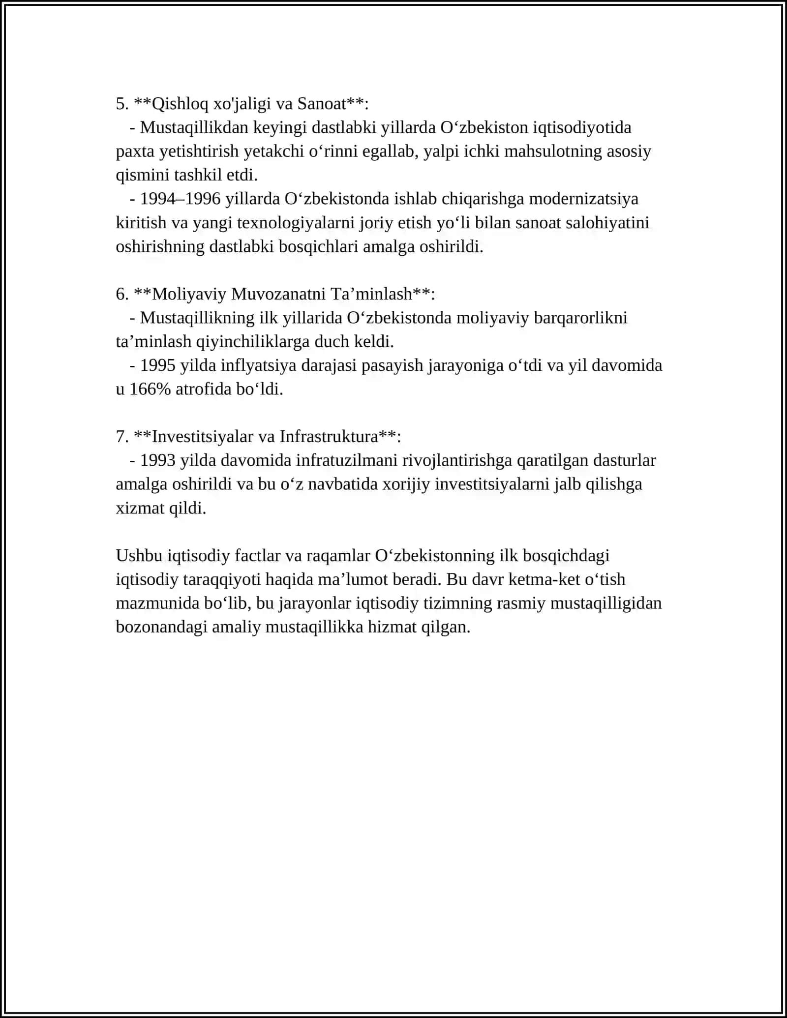O'zbekistonning iqtisodiy taraqqiyot bosqichlari 4