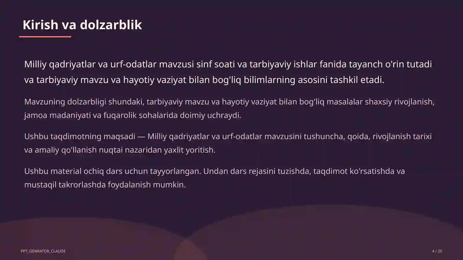 Milliy qadriyatlar va urf-odatlar 4